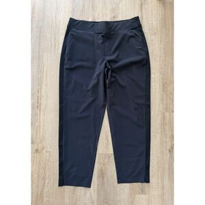 Athleta Brooklyn Ankle Pants size 14 Black casual lightweight Pull On Active